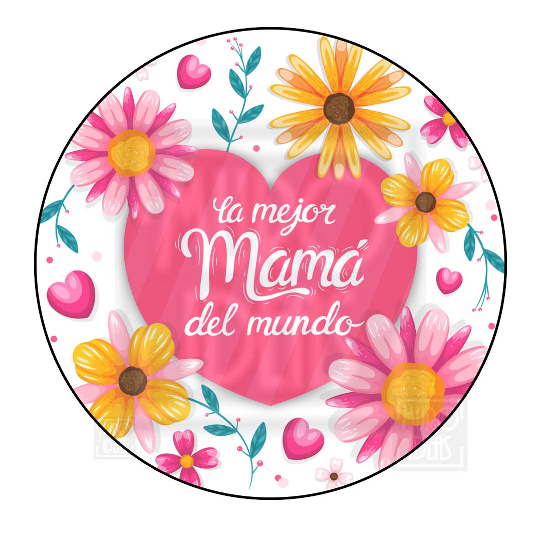 Posavasos con diseño Dia de la Madre