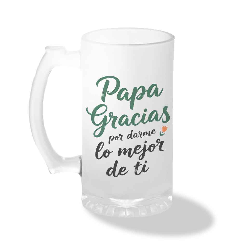 Shopero de Vidrio Empavonado - "Papá gracias por darme lo mejor de ti"