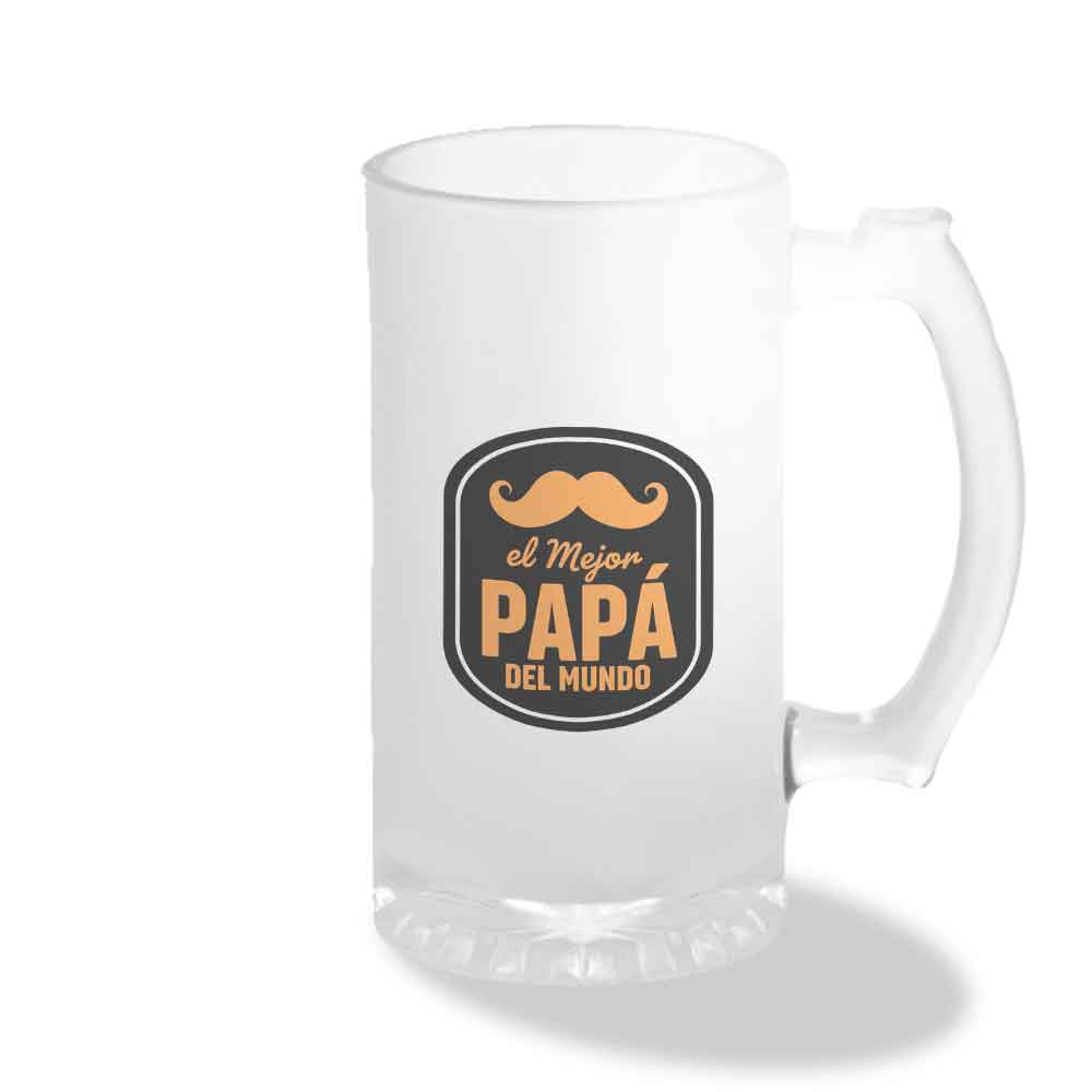 Shopero de Vidrio Empavonado - "El mejor Papá del Mundo" (Diseño 1)