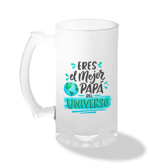 Shopero de Vidrio Empavonado - "Eres el mejor Papá del Universo"