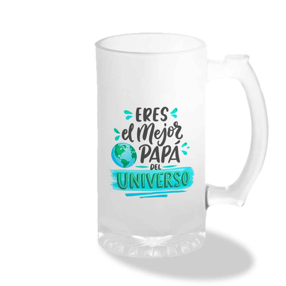 Shopero de Vidrio Empavonado - "Eres el mejor Papá del Universo"