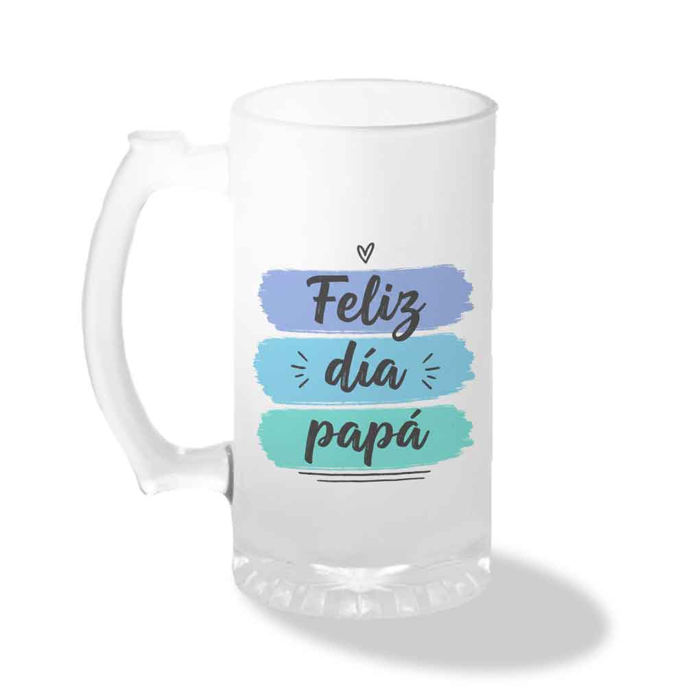 Shopero de Vidrio Empavonado - "Feliz día Papá"