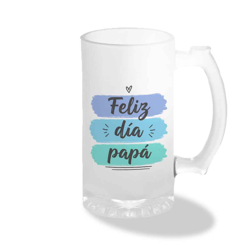 Shopero de Vidrio Empavonado - "Feliz día Papá"