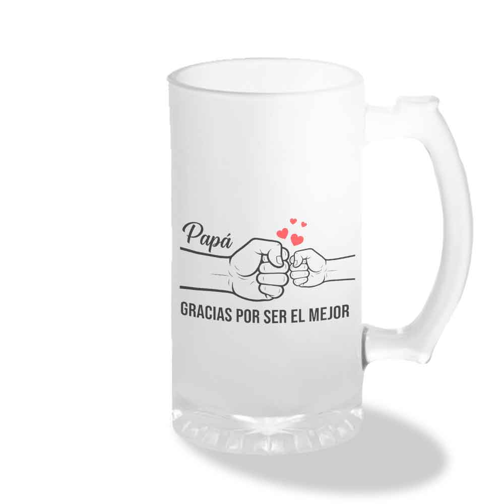 Shopero de Vidrio Empavonado - "Gracias por ser el mejor"