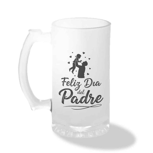 Shopero de Vidrio Empavonado - "Feliz Día del Padre" (Diseño 1)