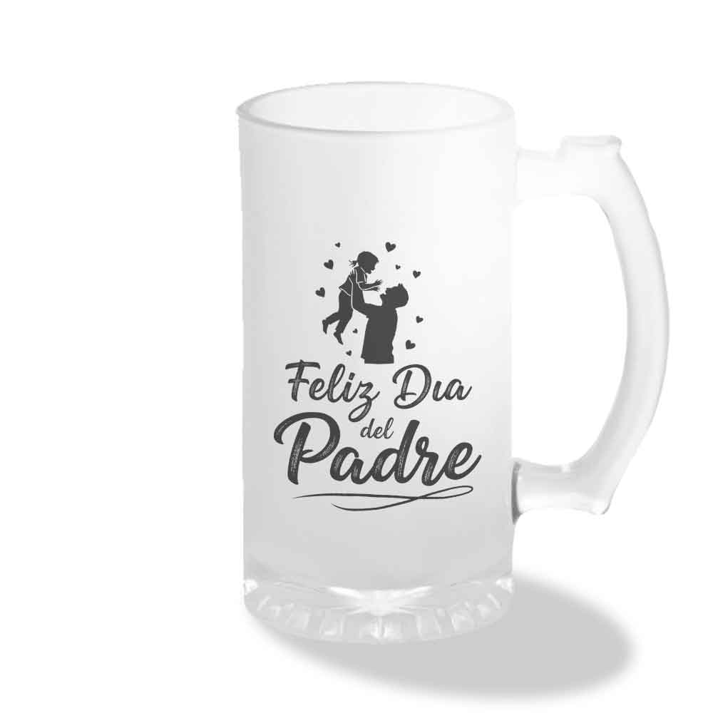 Shopero de Vidrio Empavonado - "Feliz Día del Padre" (Diseño 1)