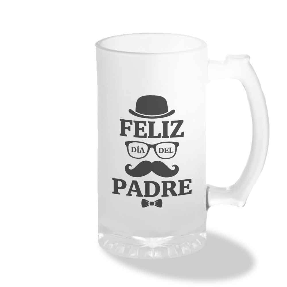 Shopero de Vidrio Empavonado - "Feliz Día del Padre" (Diseño 2)