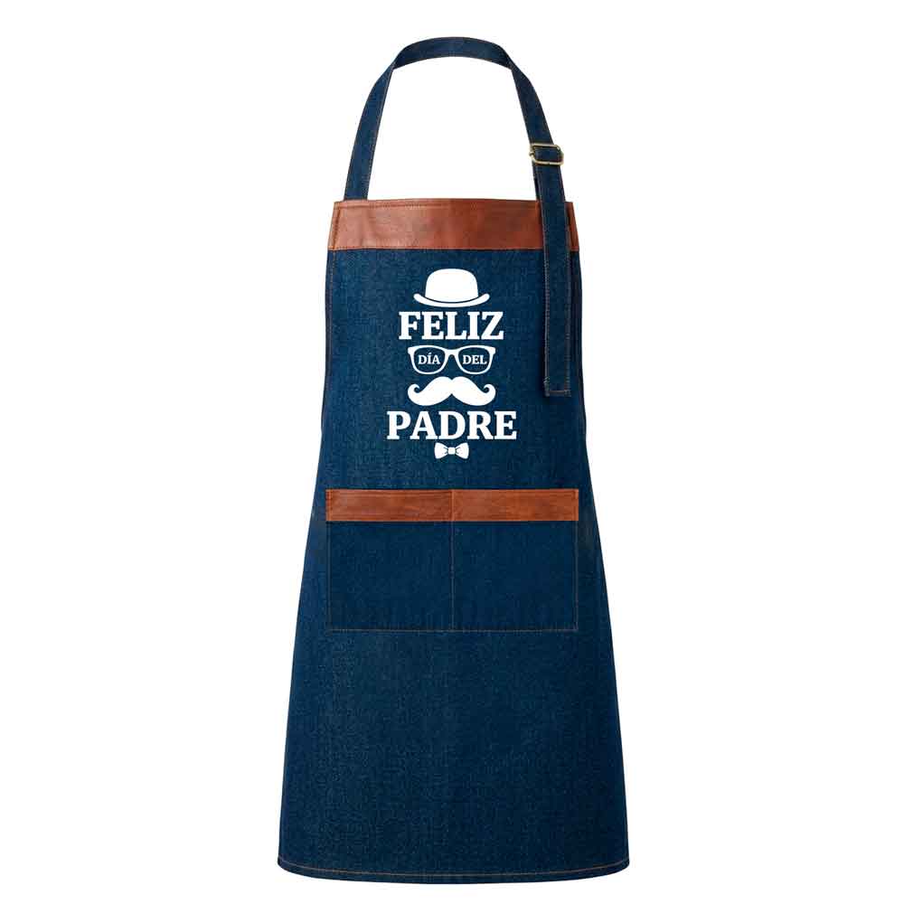Delantal Parrillero de Mezclilla - "Feliz Día del Padre" (Diseño 2)