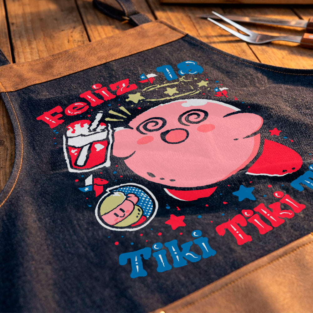 Delantal parrillero Kirby Fiestas Patrias  exclusivo de Muroideas