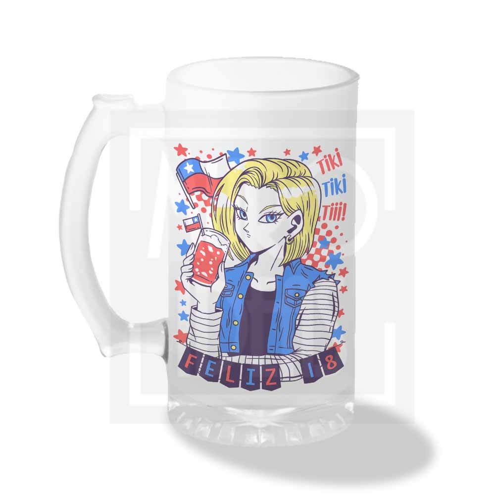 Vaso Shopero Androide 18 Fiestas Patrias