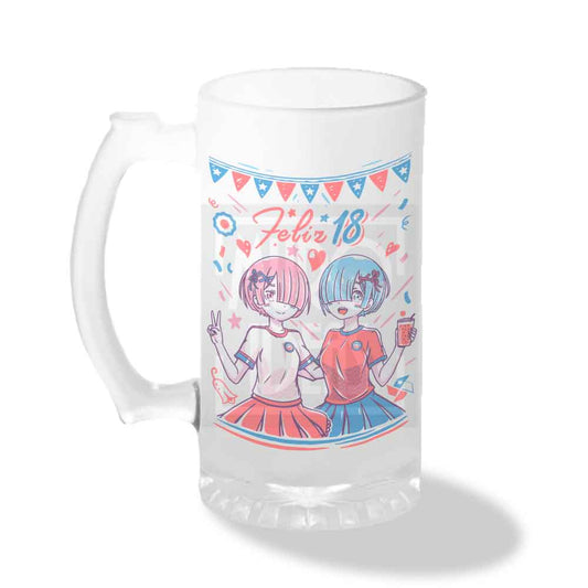 Vaso Shopero Rem y Ram Fiestas Patrias Chile - Muroideas
