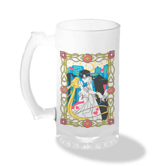 Vaso Shopero Individual Diseño Pareja: Sailor Moon y Tuxedo