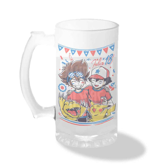 Vaso Shopero Digimon y Pokémon Fiestas Patrias